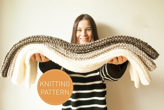 3 color blanket knitting pattern sale