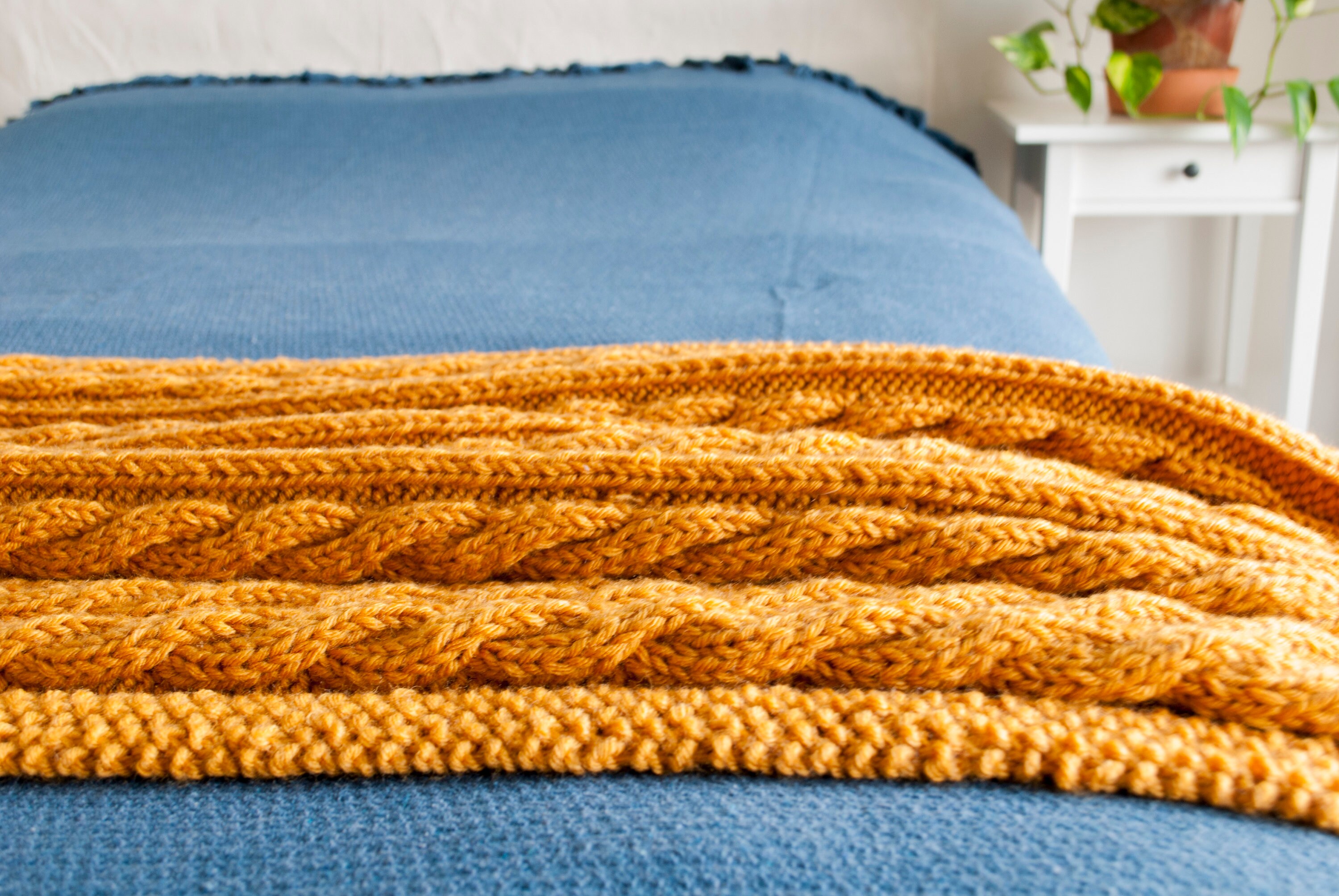 Cable Blanket Knitting PATTERN Cozy Knitting Pattern Etsy
