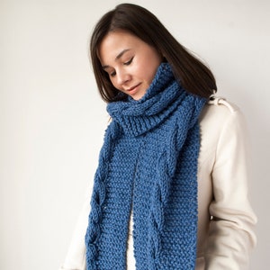 Giant Cable Scarf KNITTING PATTERN With Video, Pre Intermediate ...