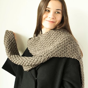 Unisex Schal Strickpackung für Anfänger: Chunky Yarn, 9 mm Nadeln