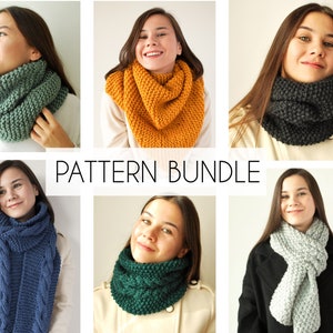 Simple Scarves Knitting Patterns PDF Manual, Oversized Cozy Cowl, Outlander Scarf Knitting Instructions, Last Munite Christmas Gifts Pattern