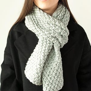 Unisex Scarf KNITTING PATTERN, Beginner Knitting Pattern Instant Download Tutorial, Quick and Easy DIY Knitting Pattern, Basic Scarf Pattern