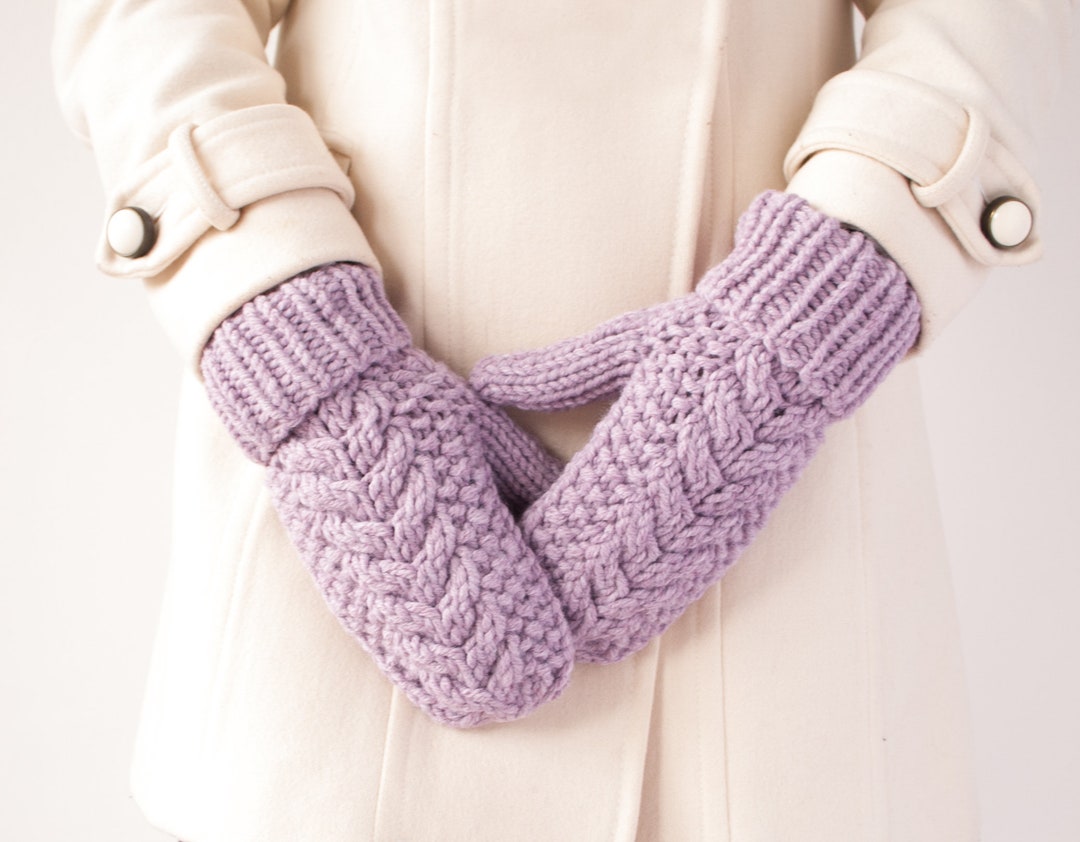MITTENS Custom Knit Mittens Winter Handwarmer for Her Women's Handknit Chunky Mittens Women's