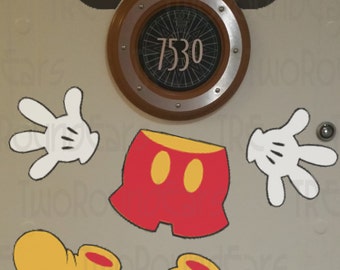 DCL Stateroom Door Porthole Ears - Mickey Mouse
