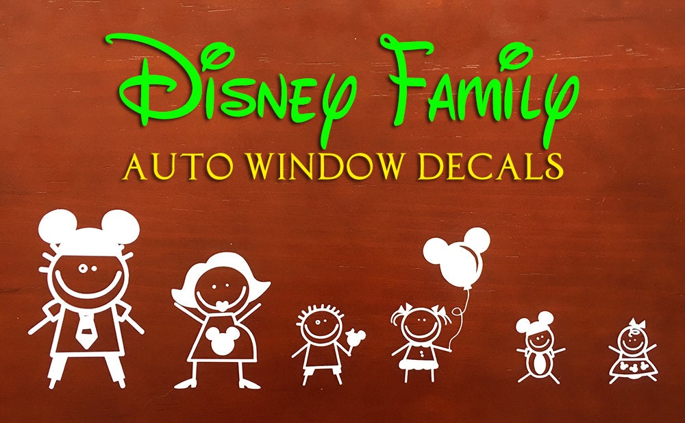 Disney Family Car Windows Decals Etsy
