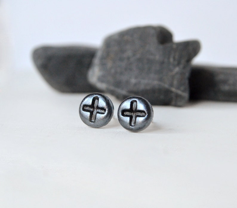 Christmas Sale Mens Earrings Silver Screw Earrings Earrings Etsy