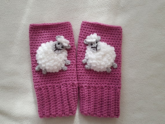 Moufles, gants, mitaines, femmes, cadeau, orchidée, mouton de crochet Moufles, gants, mitaines, femmes, cadeau, orchidée, mouton de crochet