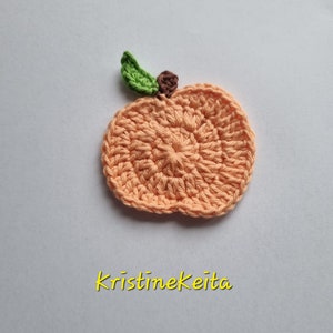 Applicazione di pesca, applicazione di pesca all'uncinetto, motivo di pesca, abbellimento, cucito, maglia, applicazione di cotone, creazione di biglietti, scrapbooking