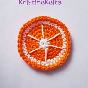 Orange Scheibe Applikation,Orangenscheibe Applikation, Häkeln,Orange Scheibe Motiv, Nähen, Stricken, Baumwolle Applikationen, Karten basteln, Scrapbooking, Nähen