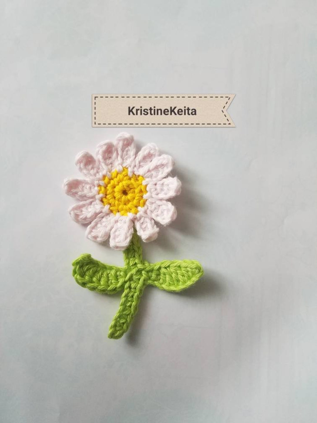 Crochet Flower,crochet Cotton Flower,1 Pale Pink Flower,pale Pink