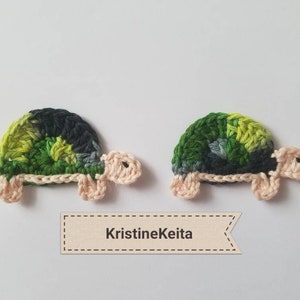 Appliques de tortue,crochet appliques de tortue,motifs de tortue,embellissement,couture,tricot,applique de coton,fabrication de cartes,scrapbooking,ensemble de 2