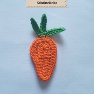 Carrot applique,crochet carrot applique,cotton carrot motif,Easter applique,embellishment,Scrapbooking,sewing,orange carrot,7.5 cm