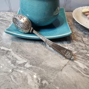 Vintage Tea Infuser Spoon for loose tea. By French Plate. Silver plated. Ready to use. Ships FREE in USA