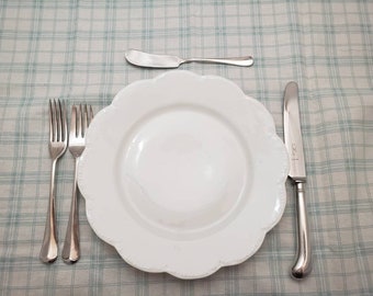 English Vintage Sheffield Fiddleback silverware service for 4. Serving pcs. Polished, ready to use. Ships FREE in USA.