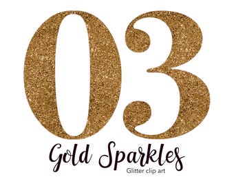 Gouden glitter clip art nummers, gratis commercieel gebruik, instant digitale download, afdrukbare diy pngs
