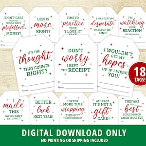 Christmas Gift Tags, Funny Christmas Gift Tags, Christmas Gift Tags Printable, Christmas Tags, Fun Gift Tags, Holiday Gift Tags, DIGITAL