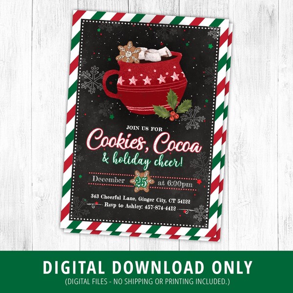 Hot Cocoa Party Invite - Etsy