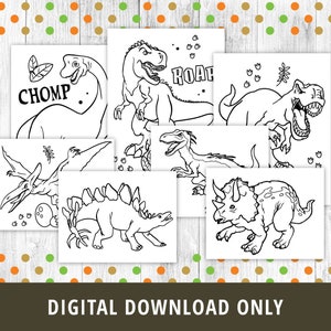 Dinosaur Coloring Pages, Dinosaur Printables, Dinosaur Games, Dinosaur Activites, Printable Coloring Pages, Dinosaur Party Birthday, DIGITAL