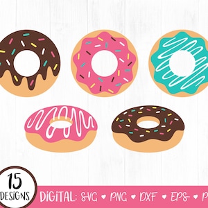 Donut SVG, Donut SVG Bundle, Donut Clipart, Doughnut svg, Sprinkle Donut svg file, Cutting Files, cake svg, Icing, Sprinkles, PNG