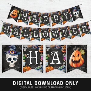 Happy Halloween Banner, Halloween Birthday Banner, Halloween Banner ...