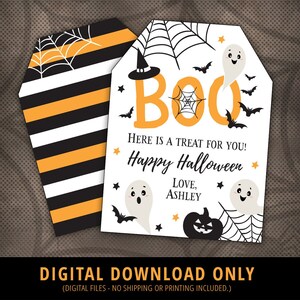 Halloween Thank You Tags Printable Halloween Favor Tags Etsy