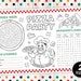 Pizza Party Placemat, Kids Pizza Coloring Placemat, Pizza Games, Pizza ...