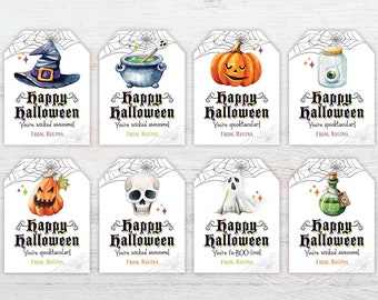 Halloween Favor Tags, Printable Halloween Favor Tags, Halloween Tags, Halloween Party, Halloween Birthday, Gift Tags, Party Favors, DIGITAL
