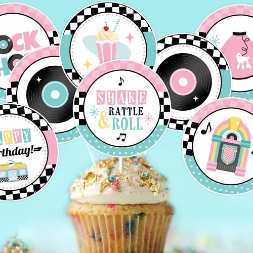 50s Diner Birthday Banner Retro Diner Party Decor Custom - Etsy