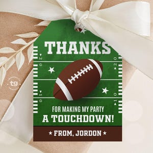 Football Thank You Tags, Football Favor Tags, Football Birthday Party, Football Birthday Tags, Sports party decor, Printable Tags, DIGITAL