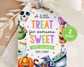 Halloween Party Favor Tags, Printable Halloween Gift Tag, Trick or Treat Bag Tags, For Kids, Halloween Tags Classroom, Costume Party DIGITAL