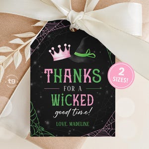 Etichette regalo per streghe malvagie, etichette di ringraziamento per Halloween in formato PDF stampabile