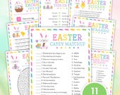 Easter Games Bundle Printable, Easter Activities, Easter Party Games, Easter Games for Kids, Adults, Virtual Easter Party Games, DIGITAL