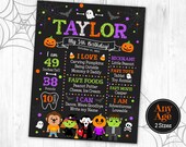 Halloween Birthday Milestone Poster: Spook-tacular Boo-Day Sign (Digital Download 11x14" OR 16"x20")