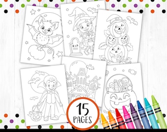 Halloween Coloring Pages, Halloween Activities for Kids, Halloween Games, Halloween Printable, Kids Coloring Pages, PDF DIGITAL