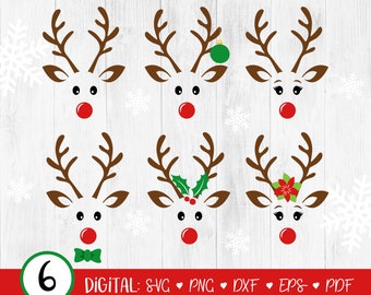 Download Rudolph Face Svg Etsy