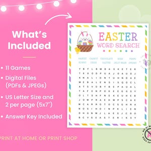 Easter Games Bundle Printable, Easter Activities, Easter Party Games, Easter Games for Kids, Adults, Virtual Easter Party Games, DIGITAL image 5