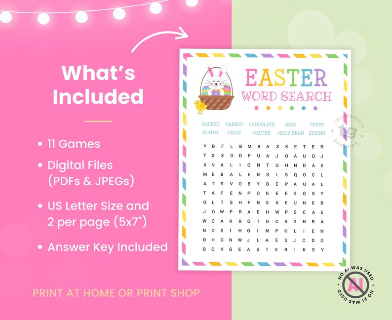Easter Games Bundle Printable, Easter Activities, Easter Party Games, Easter Games for Kids, Adults, Virtual Easter Party Games, DIGITAL image 5