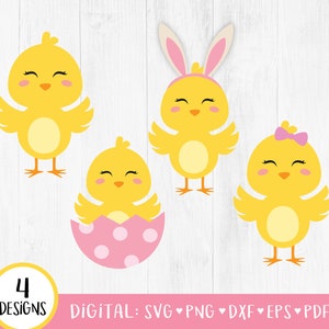 Ostern Küken SVG, Ostern Küken SVG, Ostern Clipart, Ostern Clipart, Osterei, süßes Küken, Frühling, Cricut, PNG Digital