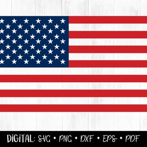 American Flag SVG,  USA Flag Clipart, 4th of July Svg, Patriotic Svg, Independence Day Svg, Digital PNGs, EPS, Digital Not to Exact Scale