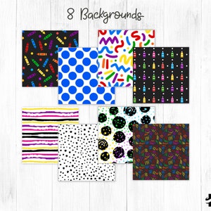 200 Art Supplies Clipart and Patterns, Art Clipart, Painting Clipart, Crayons, Markers, Color Pencils, Art Party, School Supplies, PNG image 4