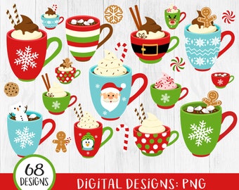 Julmuggar Clipart, Jul Clipart, Varm Choklad Muggar Clipart, Varm Choklad, Julmuggar Clipart, Pepparkaka, Vinterdryck, Mugg, PNG