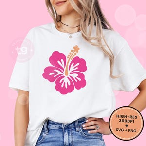 Hibiscus Svg, Hibiscus Clip Art, Hawaiian Flower Svg, Hibiscus Flower Svg, Flower Svg, Tropical Clip Art, Files for Cricut, Hawaii, DIGITAL image 3