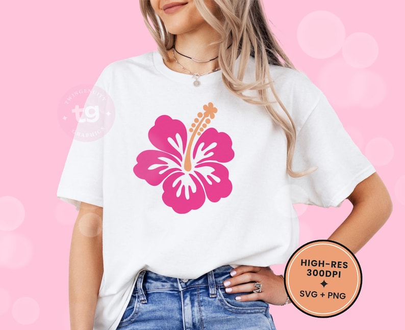 Hibiscus Svg, Hibiscus Clip Art, Hawaiian Flower Svg, Hibiscus Flower Svg, Flower Svg, Tropical Clip Art, Files for Cricut, Hawaii, DIGITAL image 3