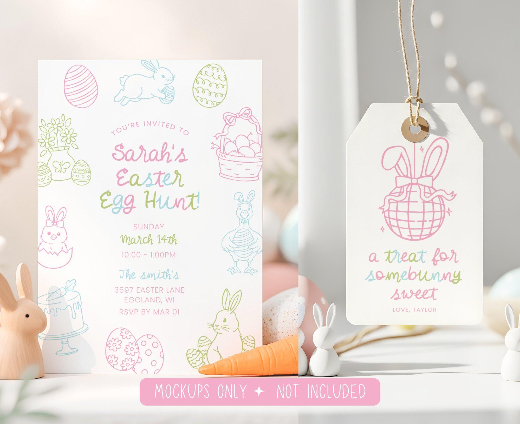 Hand Drawn Easter SVG PNG Clipart Bundle, Spring Easter Doodles ...