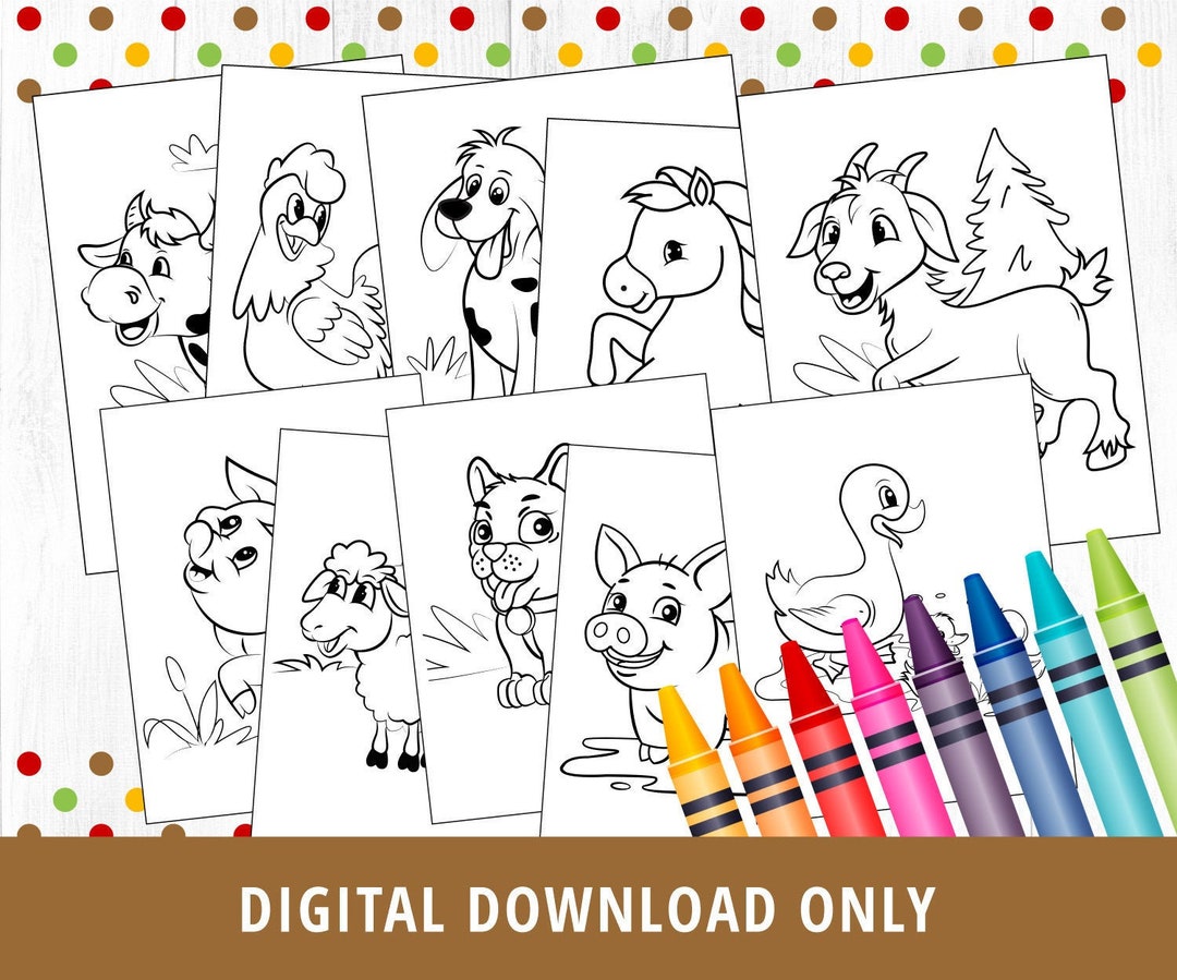 Farm Animals Coloring Pages Farm Coloring Sheets Farm