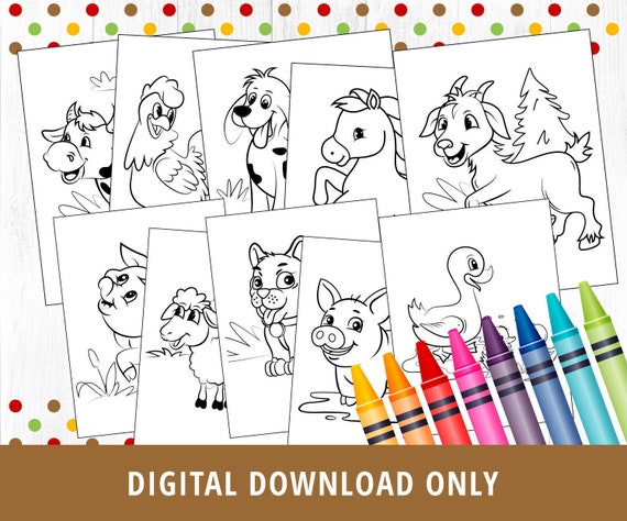 Farm Animals Coloring Pages Farm Coloring Sheets Farm