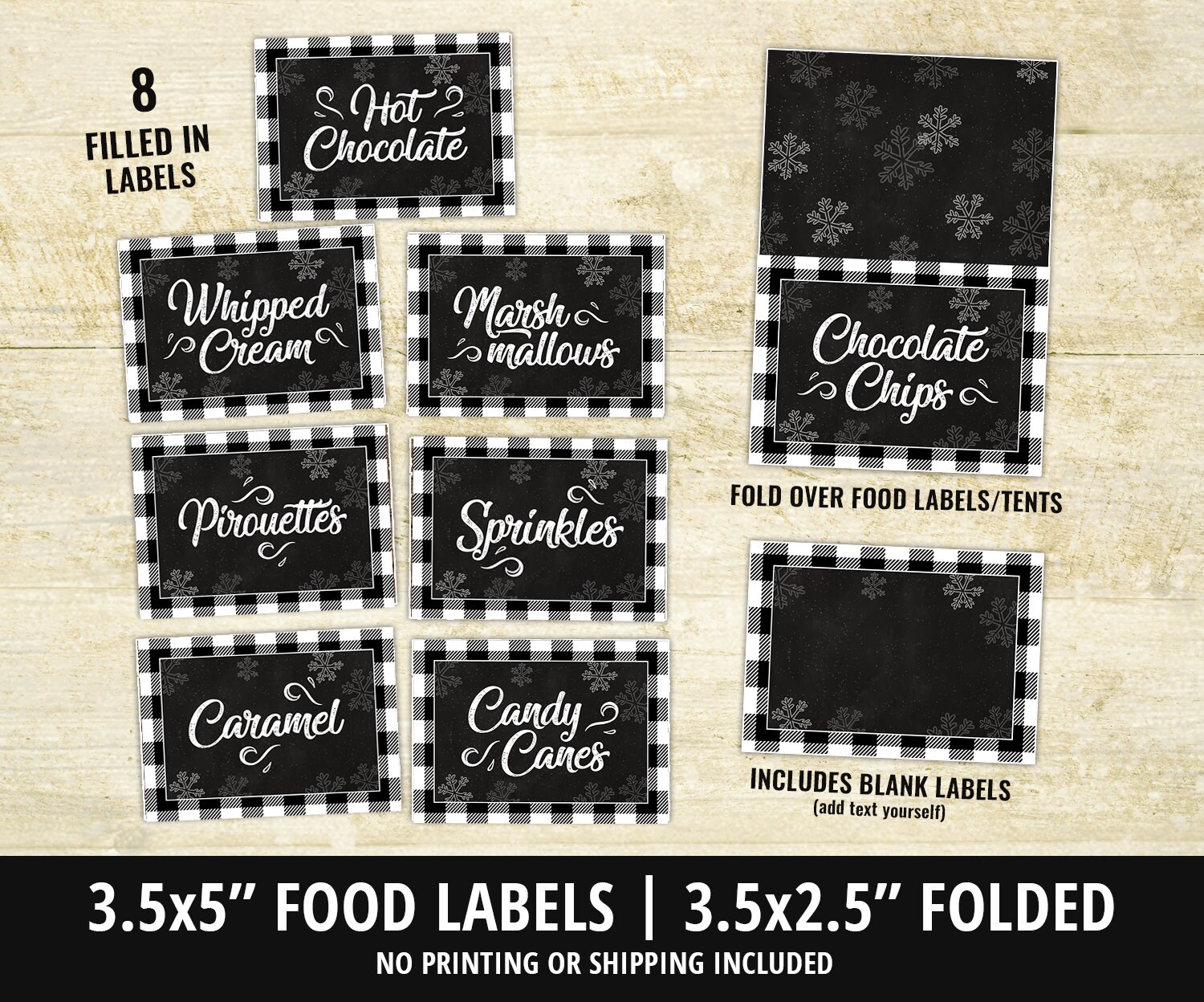 Hot Chocolate Bar Printable Kit Hot Chocolate Party Hot - Etsy