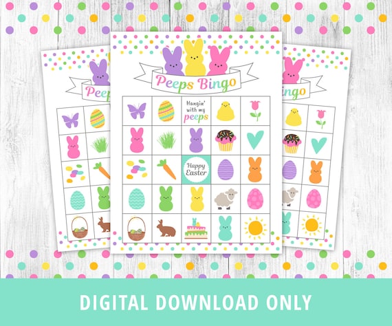 Peeps Easter Bingo Easter Bingo Printable Easter Family