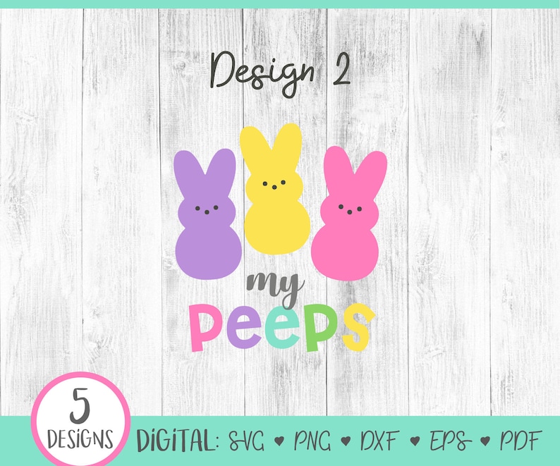 Download Easter Peeps SVG Easter Peeps Clip art Cut File Bundle | Etsy