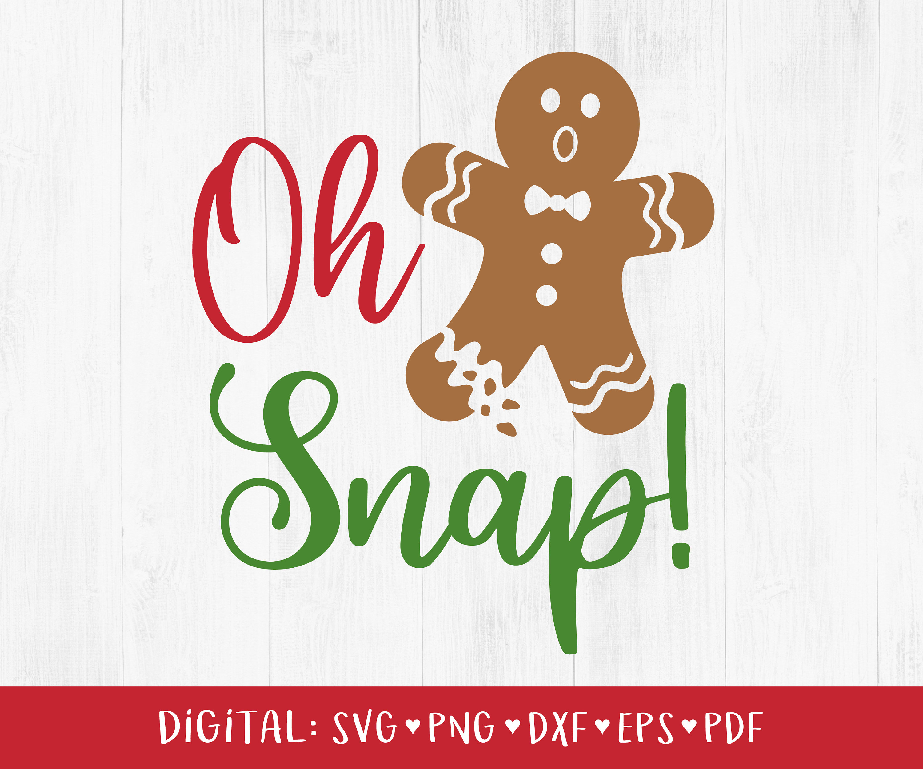 Oh Snap Svg Funny Christmas Svg Gingerbread Man SVG - Etsy